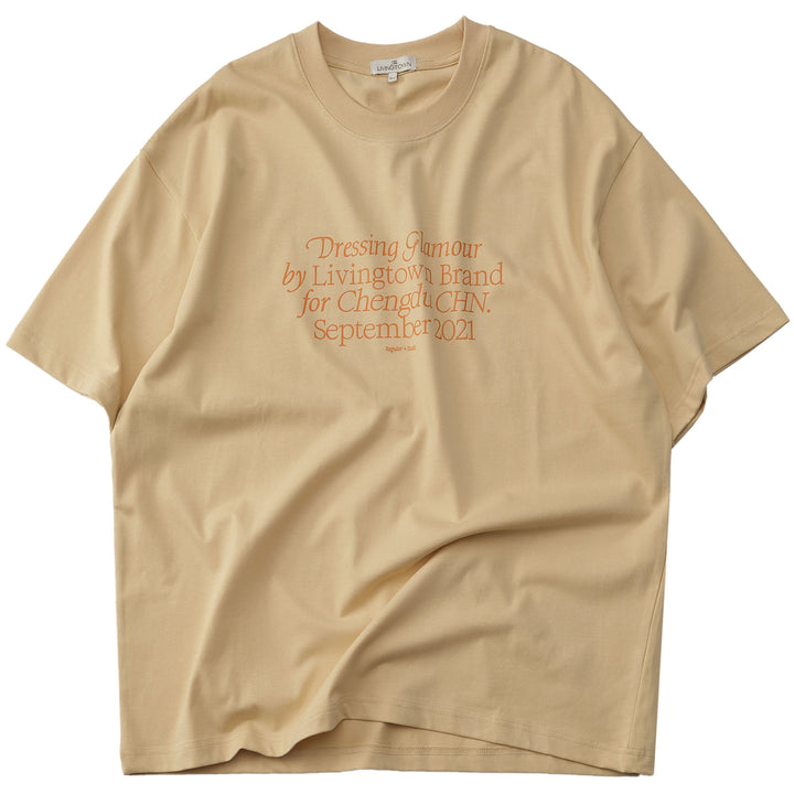 ルーズフィットプリントTシャツ