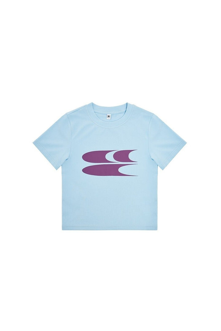 ロゴデザインクロップドTシャツ