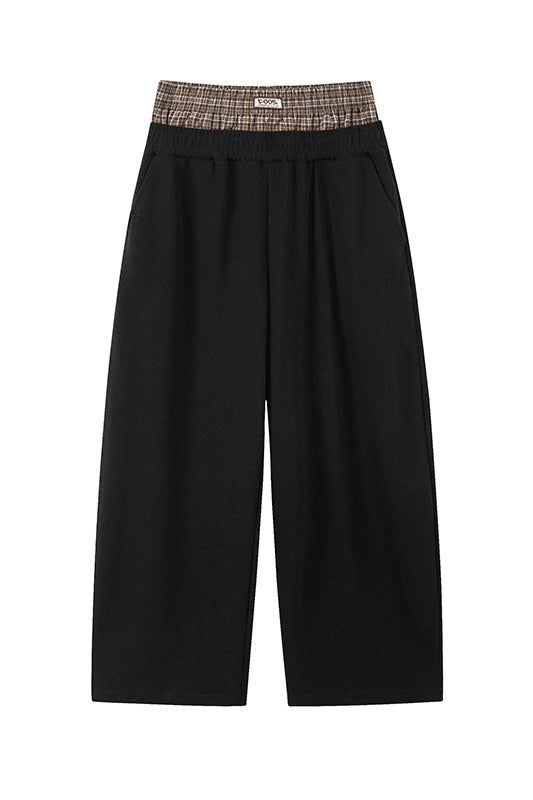 フェイクレイヤードスウェットパンツ